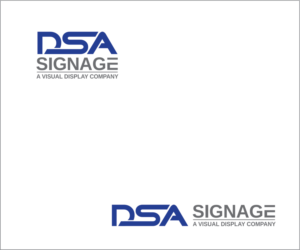 DSA Signage ---  Also a version that includes our tagline: A Visual Display Company | Logo Design by pachilakili