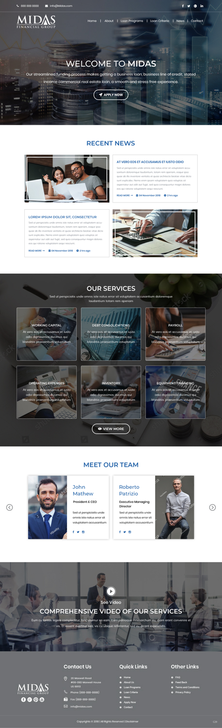 Web Design by pb for this project | Design #20457796