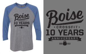 Boise CrossFit 10 year anniversary | Design de T-shirt par Barney Stinson