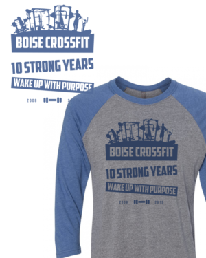 Boise CrossFit 10 year anniversary | Diseño de Camiseta por :) Zoya