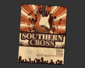 Classic Rock covers band needs a gig poster | Poster Design by Riz'