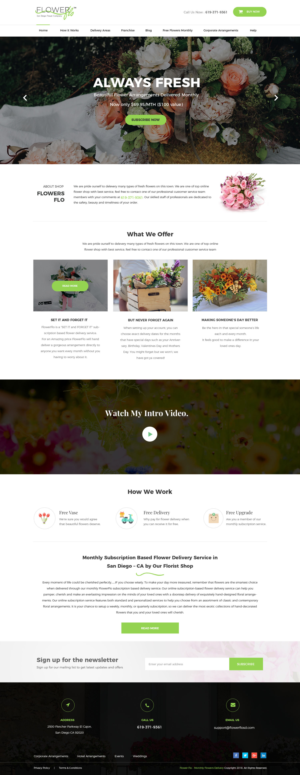 Redesign Of Flower Delivery Subscription Service Website | Web Design by WebPixel