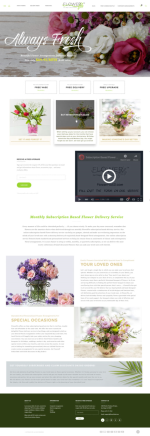 Redesign Of Flower Delivery Subscription Service Website | Web Design by DominicDesign