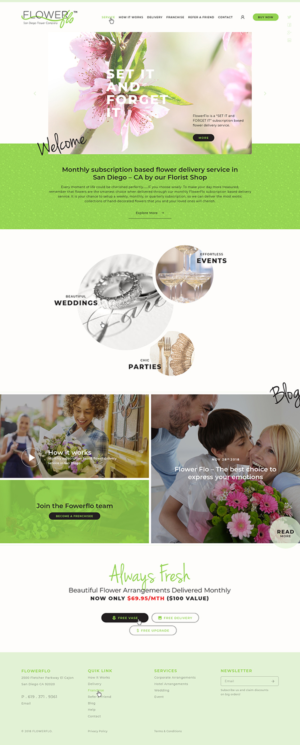 Redesign Of Flower Delivery Subscription Service Website | Web Design by Ved Web Services