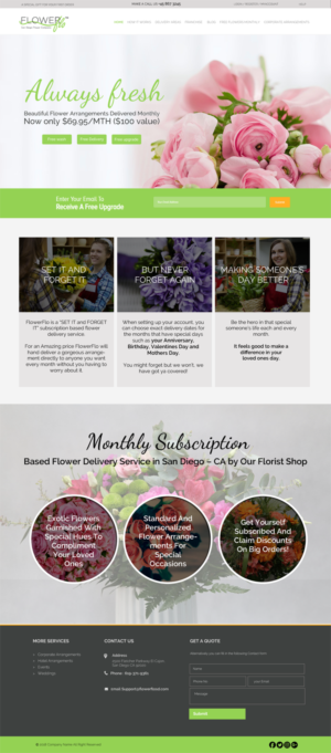Redesign Of Flower Delivery Subscription Service Website | Web Design by chandrayaan.creative