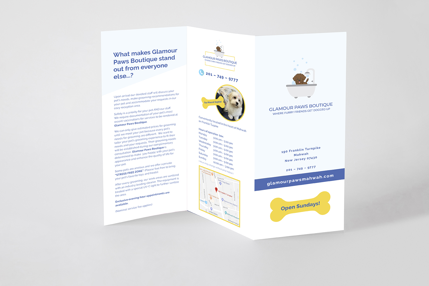 Flyer Design by Creative Type for Glamour Paws Boutique | Design #20474455