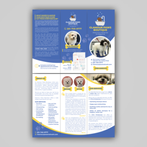Dog Grooming Business Brouchure | Flyer Design by Mariyam Khan