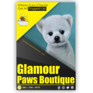 Design de Flyer par Asasi pour Glamour Paws Boutique | Design #20534851