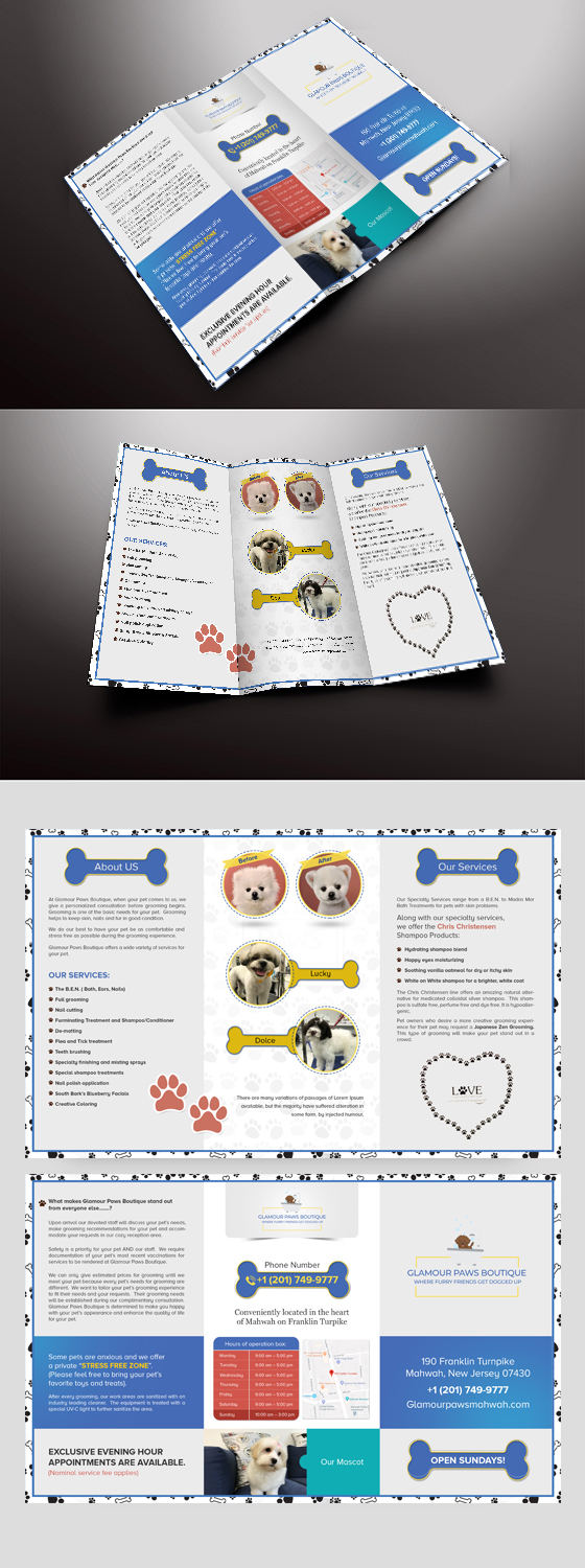 Flyer Design by creative.bugs for Glamour Paws Boutique | Design #20479109