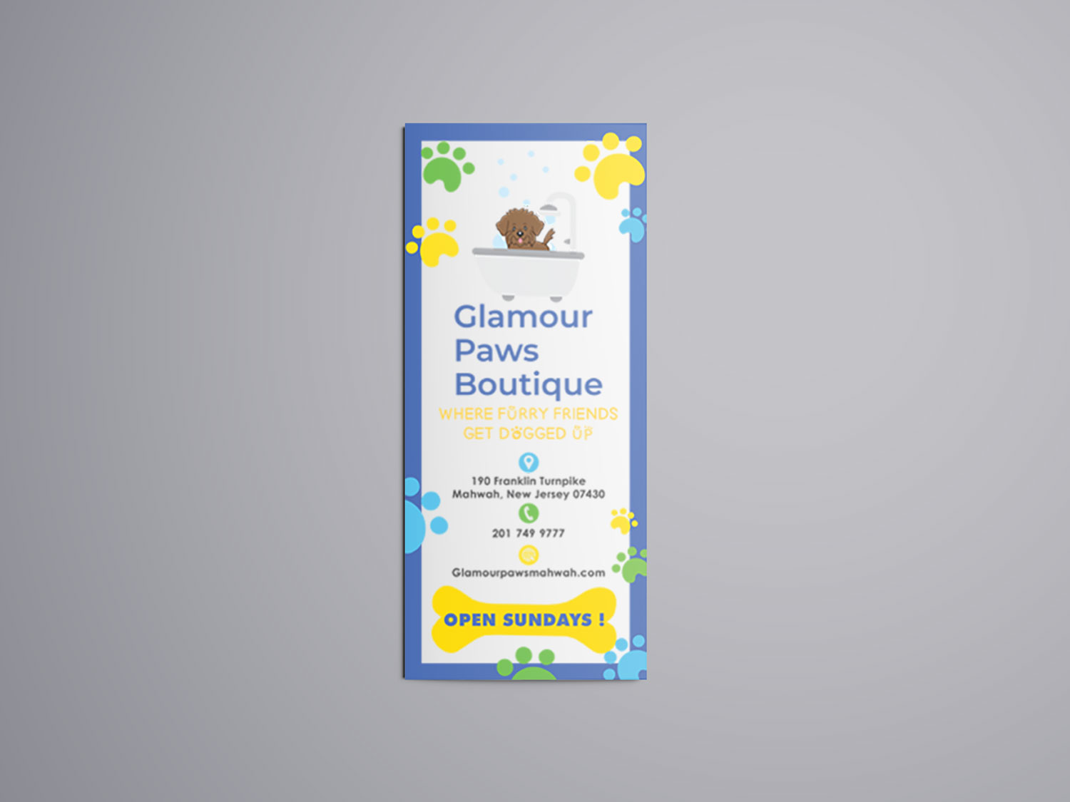 Flyer Design by - SWING - for Glamour Paws Boutique | Design #20494153