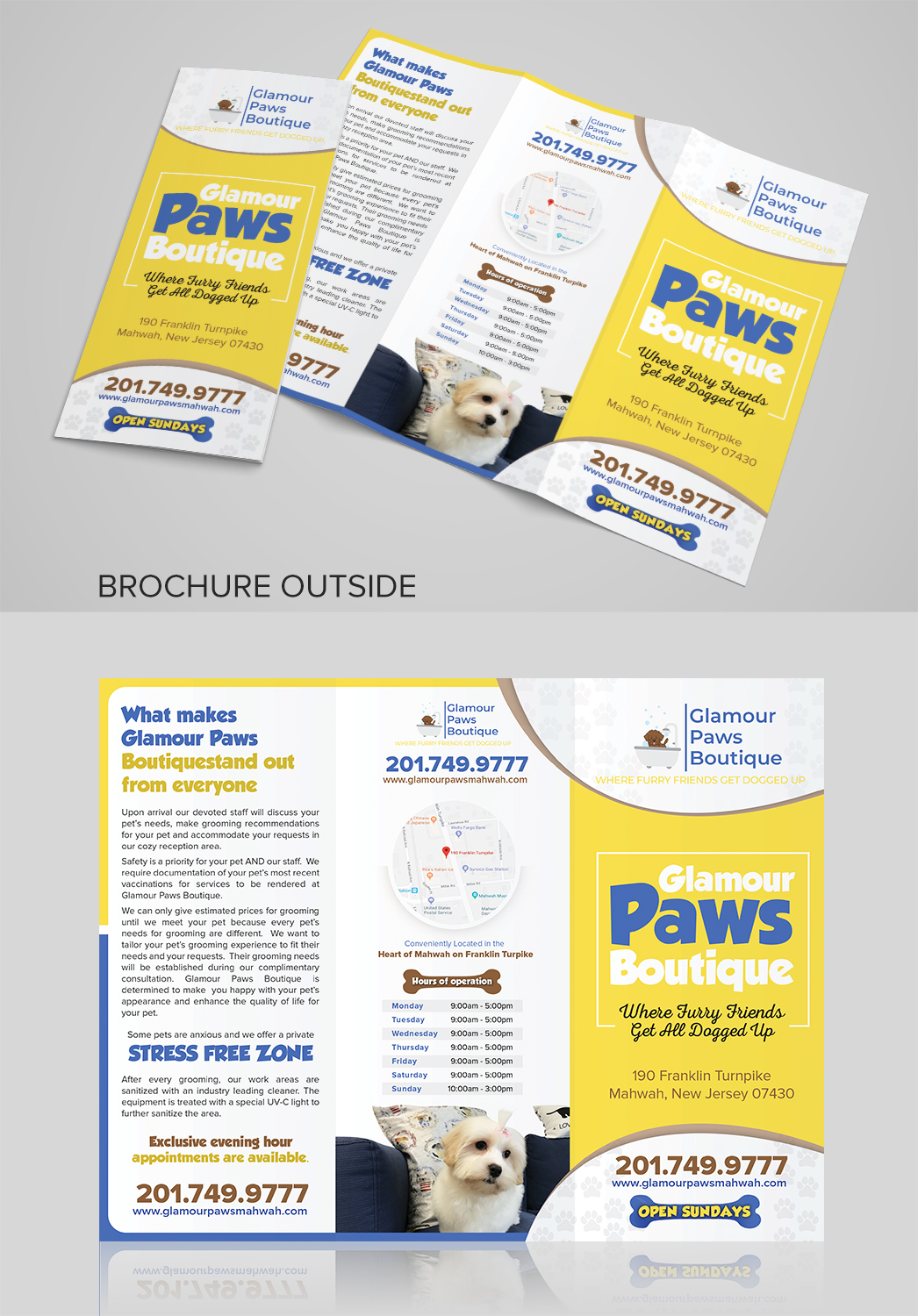 Flyer Design by SAI DESIGNS for Glamour Paws Boutique | Design #20471551