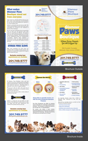 Flyer Design by SAI DESIGNS for Glamour Paws Boutique | Design: #20488232