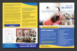 Flyer Design by meet007 for Glamour Paws Boutique | Design: #20481777