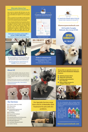 Flyer Design by meet007 for Glamour Paws Boutique | Design: #20489353