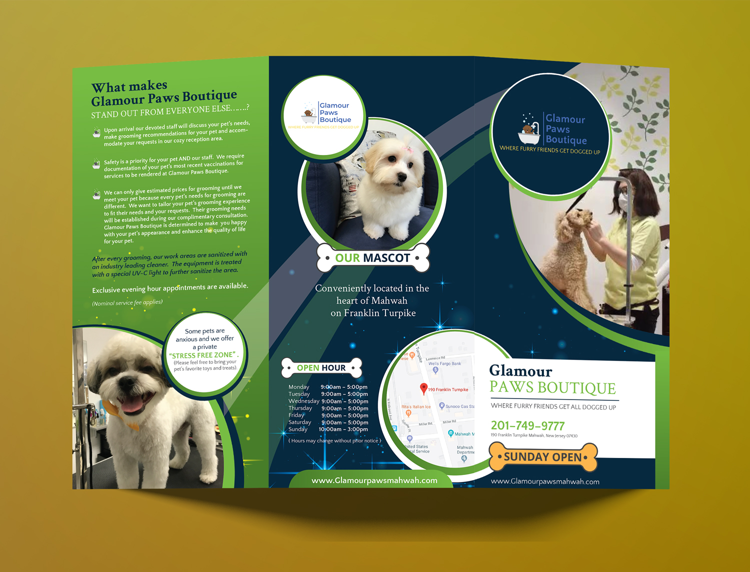 Flyer-Design von ilovedesign1 für Glamour Paws Boutique | Design #20486498