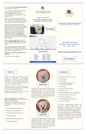 Flyer Design by PavanPrajapati for Glamour Paws Boutique | Design: #20476167