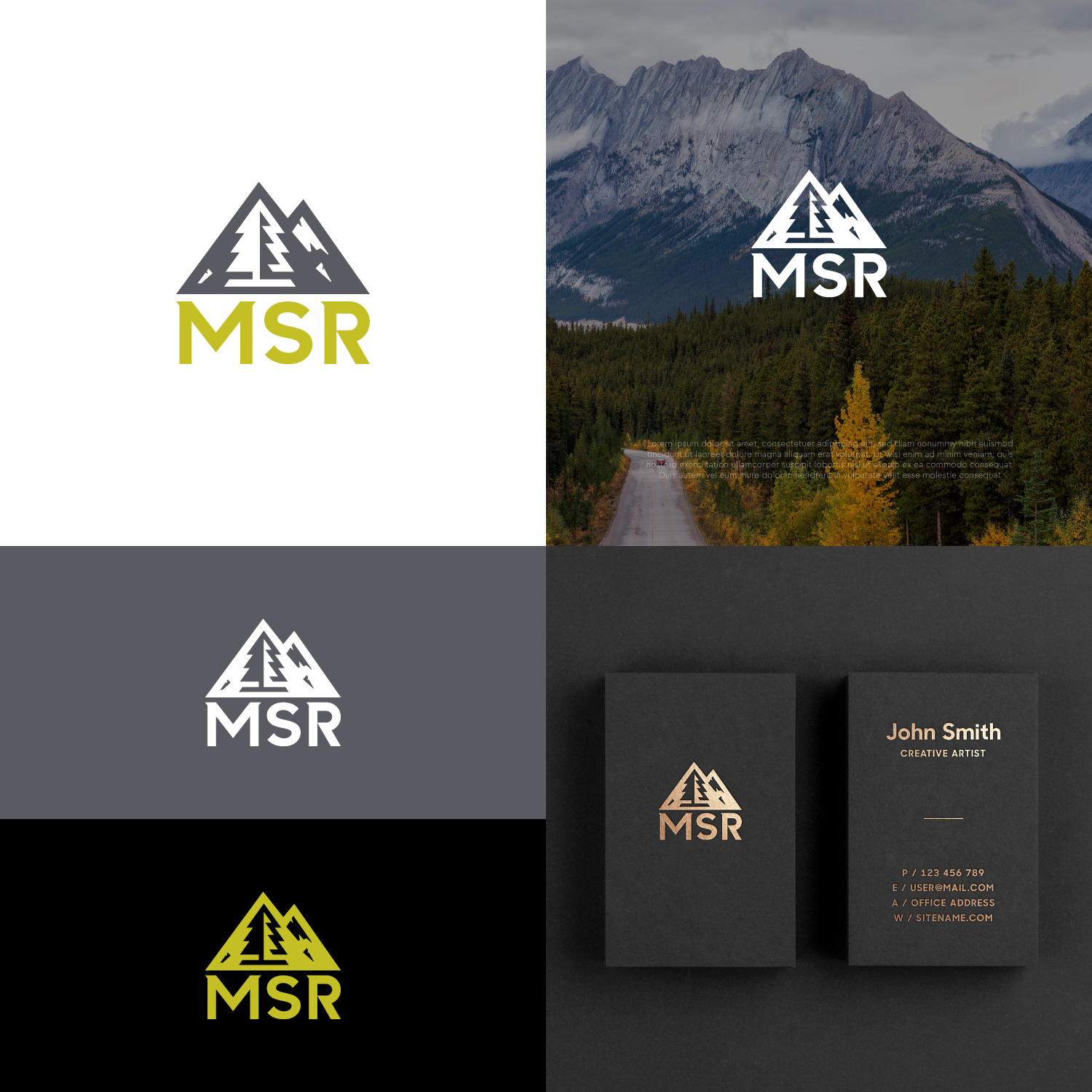 Logo Design by SlashGrid for Mountain Serenity Rentals LLC | Design #20466624