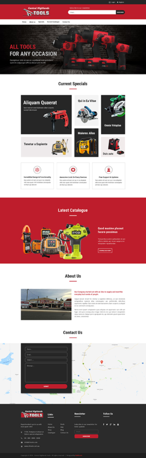 Finish off design for Tool Retailer- One Page Brochure site | Diseño Web por Da Miracle