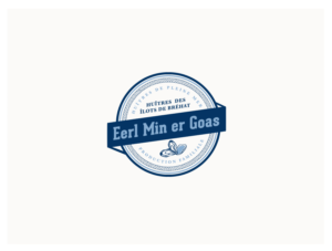 Huîtres des îlots de Bréhat, Earl Min er Goas, Huîtres de pleine mer, Production familiale. | Design de Logo par wonderland