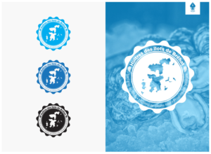 Huîtres des îlots de Bréhat, Earl Min er Goas, Huîtres de pleine mer, Production familiale. | Logo Design by mngkw