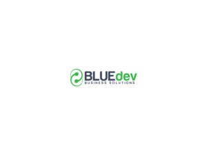 BLUEdev or BLUE.dev ## SLOGAN: knowledge (or business) solutions | Logo Design by JohnM.