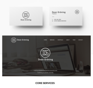 Example 1: just a cool and clean logo with the letters DG (my initials)    Example 2: just my name 