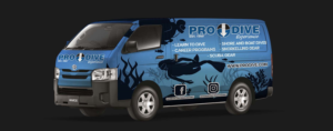 Bus Wrap for Toyota Hi ace LWB for Dive Business | Diseño Gráfico por Yafi Mridha
