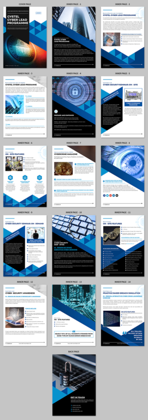 Cystel - Education and Training ( learn defend grow) | Brochure Design by SAI DESIGNS