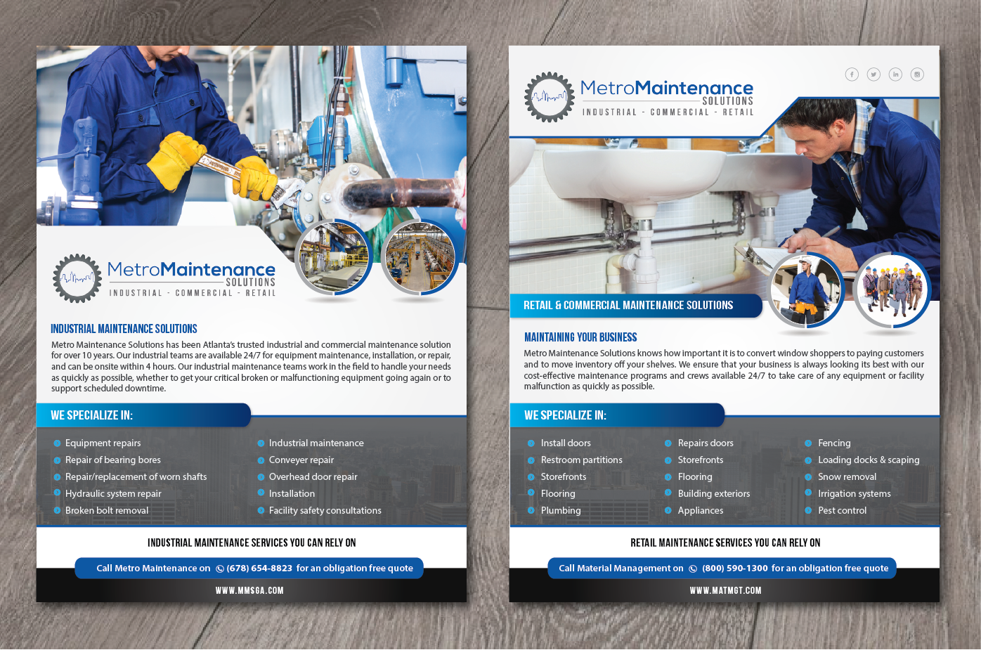 Flyer Design by alex989 for Metro Maintenance Service | Design #20505794