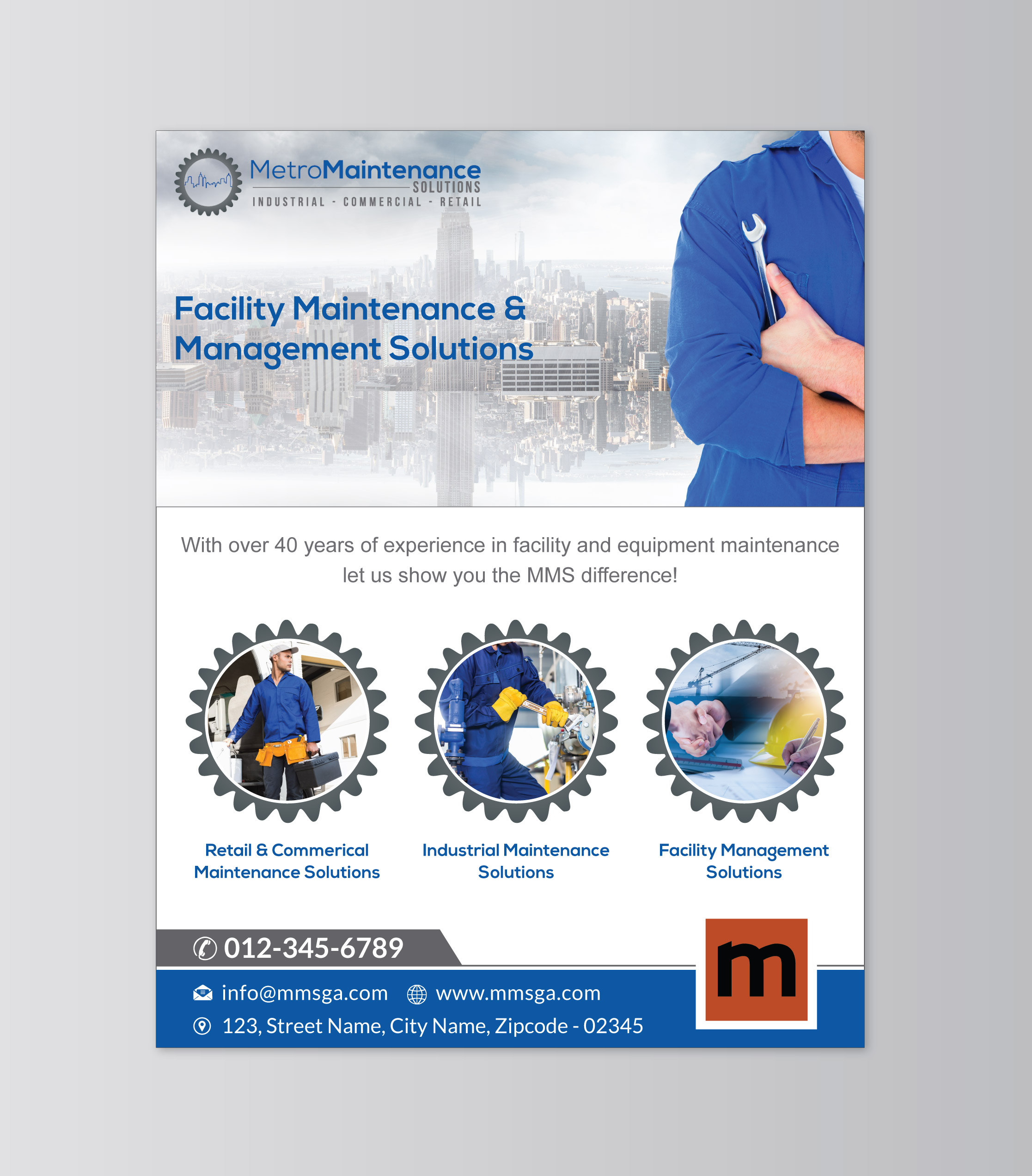 Flyer Design by Infinitive Technology for Metro Maintenance Service | Design #20507983