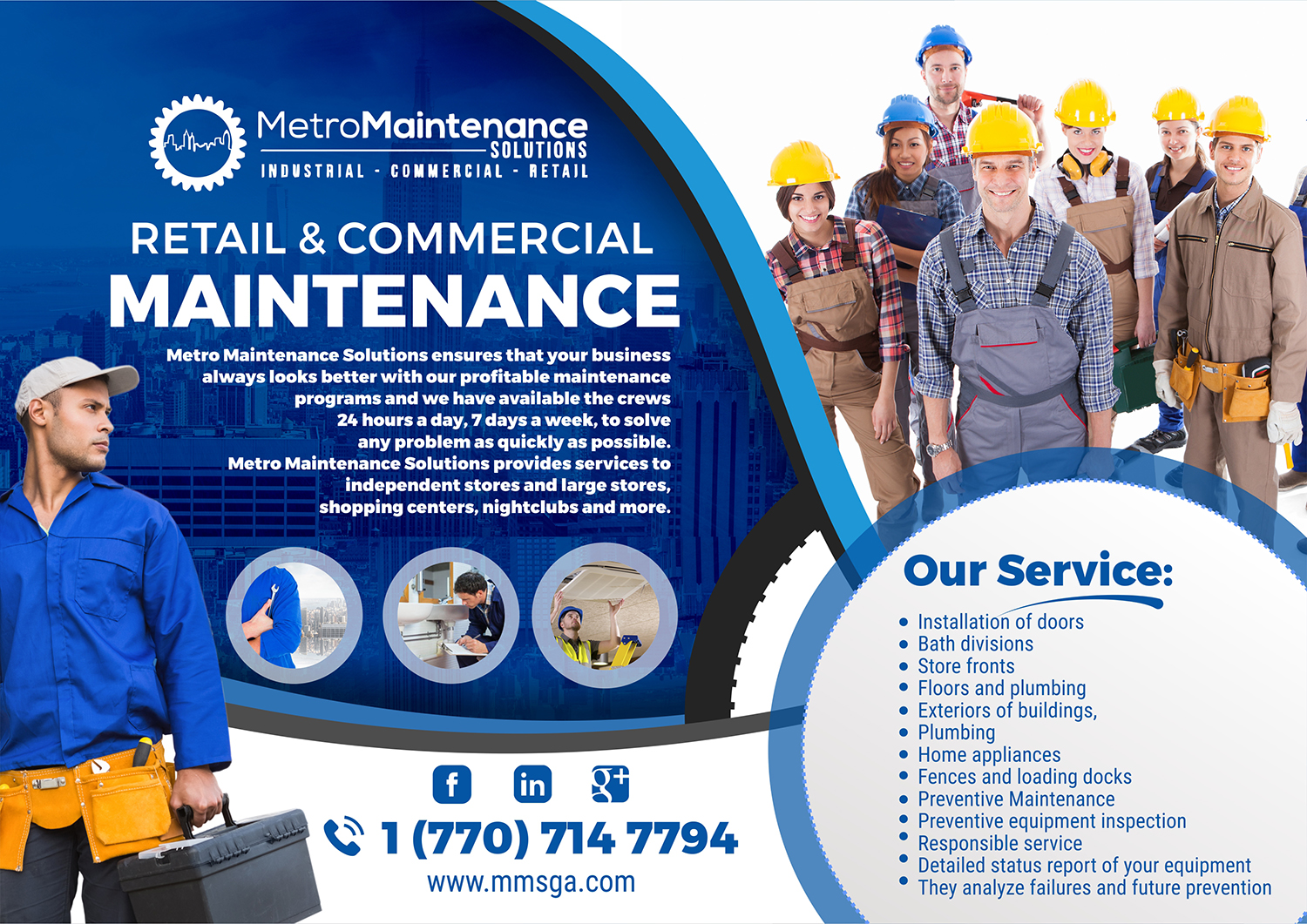 Flyer Design by angelcolmenares3 for Metro Maintenance Service | Design #20580540