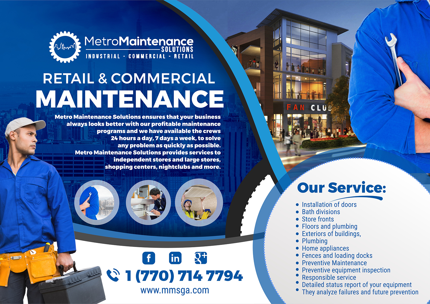 Flyer Design by angelcolmenares3 for Metro Maintenance Service | Design #20580541