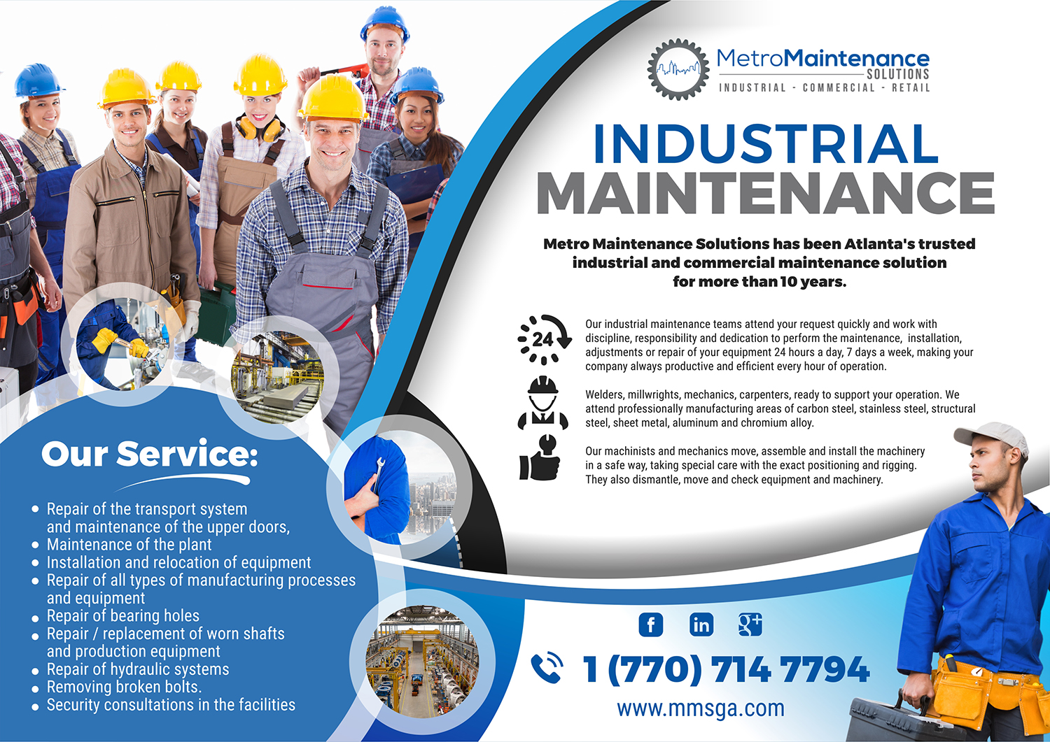 Flyer Design by angelcolmenares3 for Metro Maintenance Service | Design #20580585