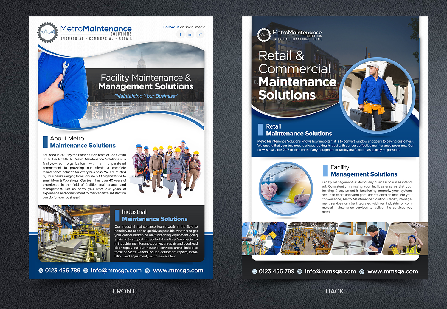 Diseño de Flyer por SAI DESIGNS para Metro Maintenance Service | Diseño #20528668
