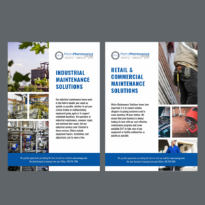 Flyer Design by Mirza Remo for Metro Maintenance Service | Design #20573527