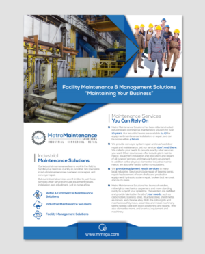 Flyer Design by ilovedesign1 for Metro Maintenance Service | Design: #20534119