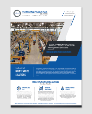 Flyer Design by ilovedesign1 for Metro Maintenance Service | Design: #20534120