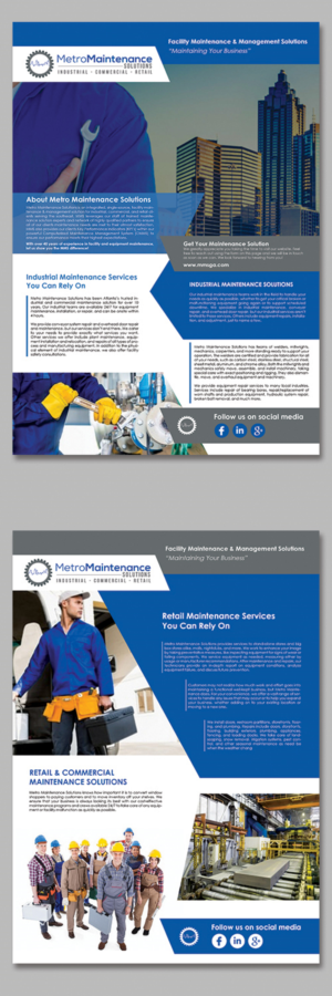 Design de Flyer par BLUE WINGS pour Metro Maintenance Service | Design : #20500438