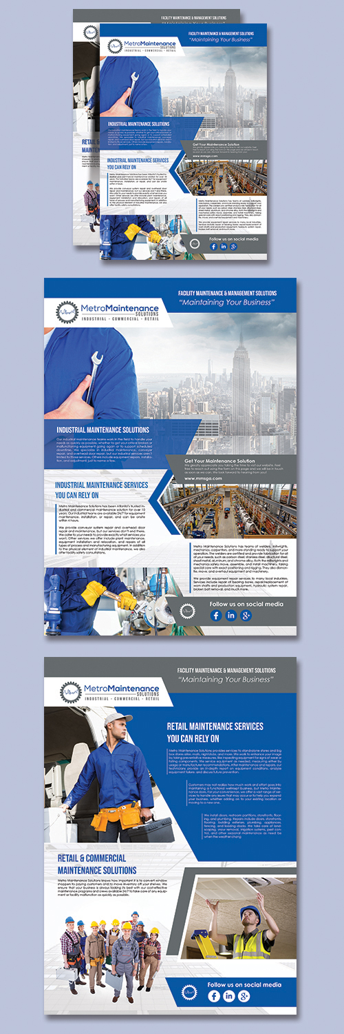 Flyer Design by BLUE WINGS for Metro Maintenance Service | Design #20503235
