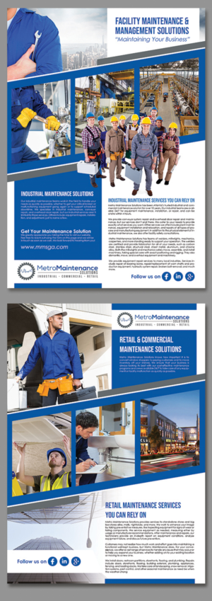 Flyer Design by BLUE WINGS for Metro Maintenance Service | Design: #20508485