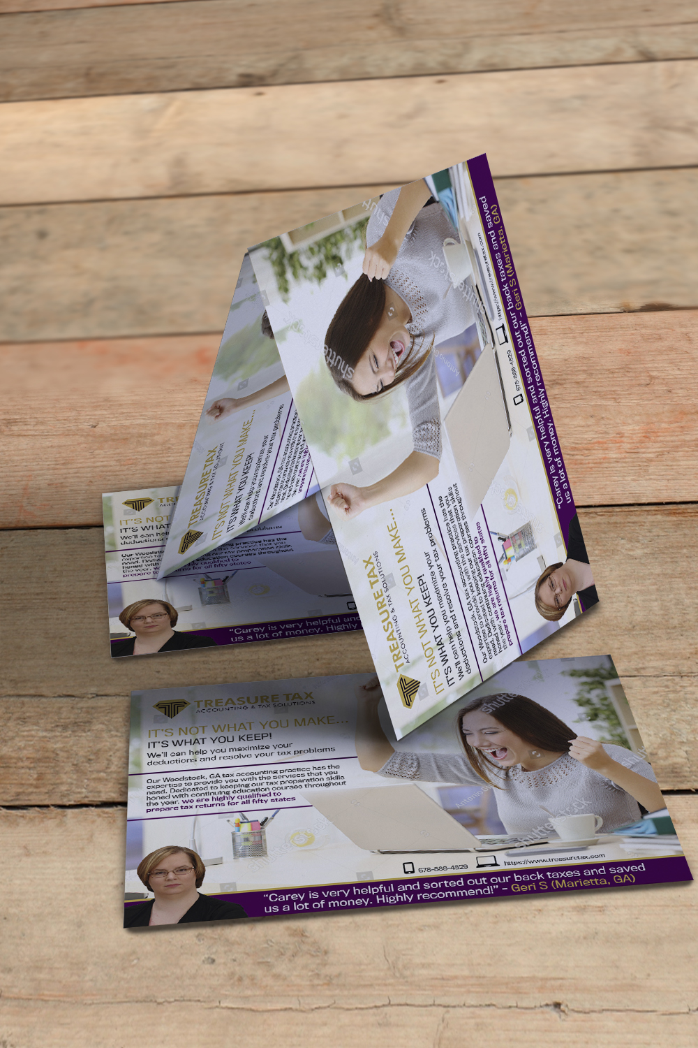 Postcard Design by Uros 3 for Treasure Tax, LLC | Design #20510417