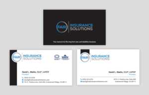 Business Card design for insurance broker in Denver, CO, USA | Diseño de Tarjeta de Presentación por MIND