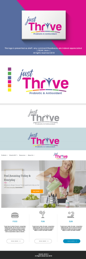 Just Thrive (either all uppercase, all lowercase, or a combination off both) | Logo Design by Riv.