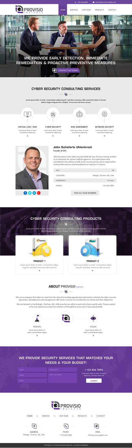Web Design par Sbss pour Provisio Insights, LLC. | Design #20528659