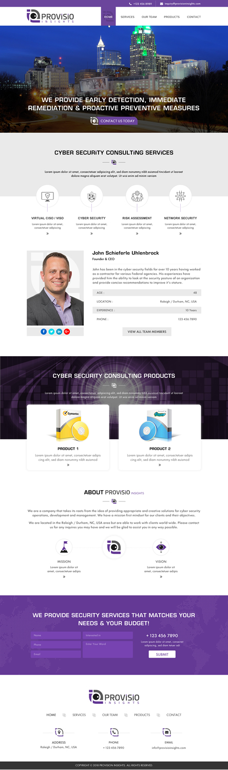 Web Design by Sbss for Provisio Insights, LLC. | Design #20528661
