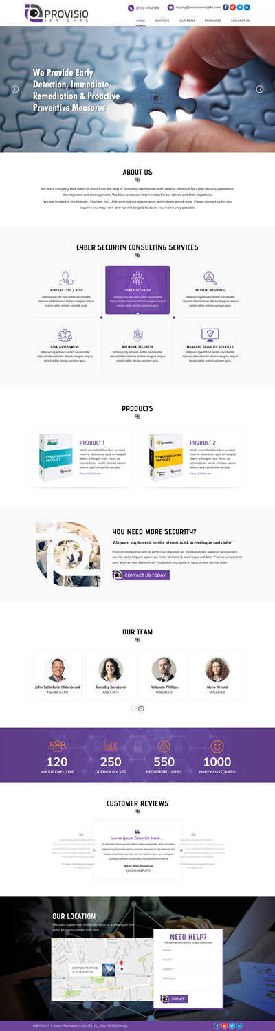 Web Design by Sbss for Provisio Insights, LLC. | Design #20528664