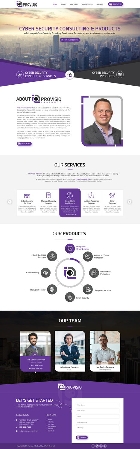 Web Design par Sbss pour Provisio Insights, LLC. | Design #20528696