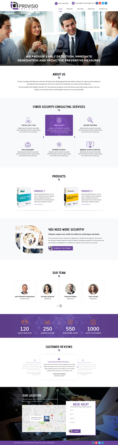 Web Design by Sbss for Provisio Insights, LLC. | Design #20529468