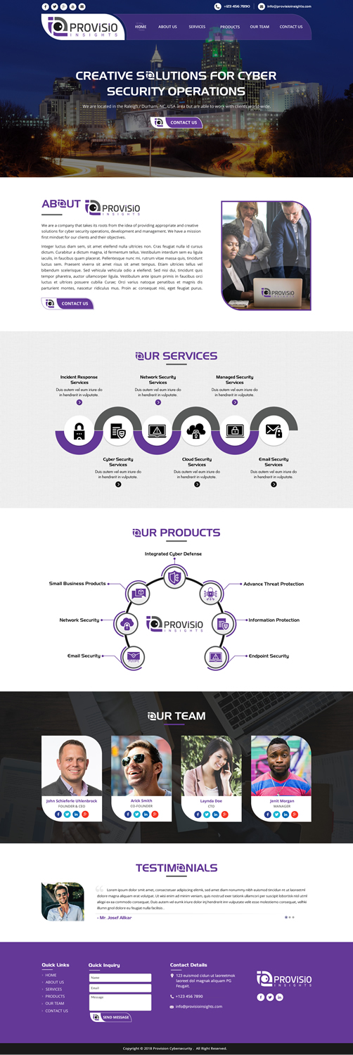 Web Design par Sbss pour Provisio Insights, LLC. | Design #20529549