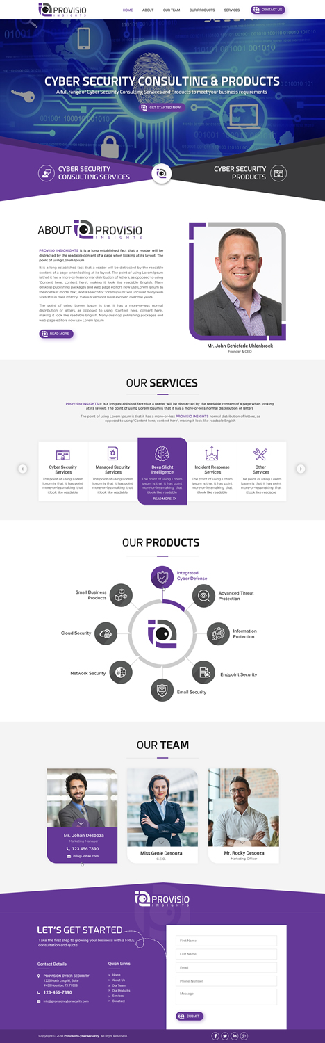 Web Design by Sbss for Provisio Insights, LLC. | Design #20529725